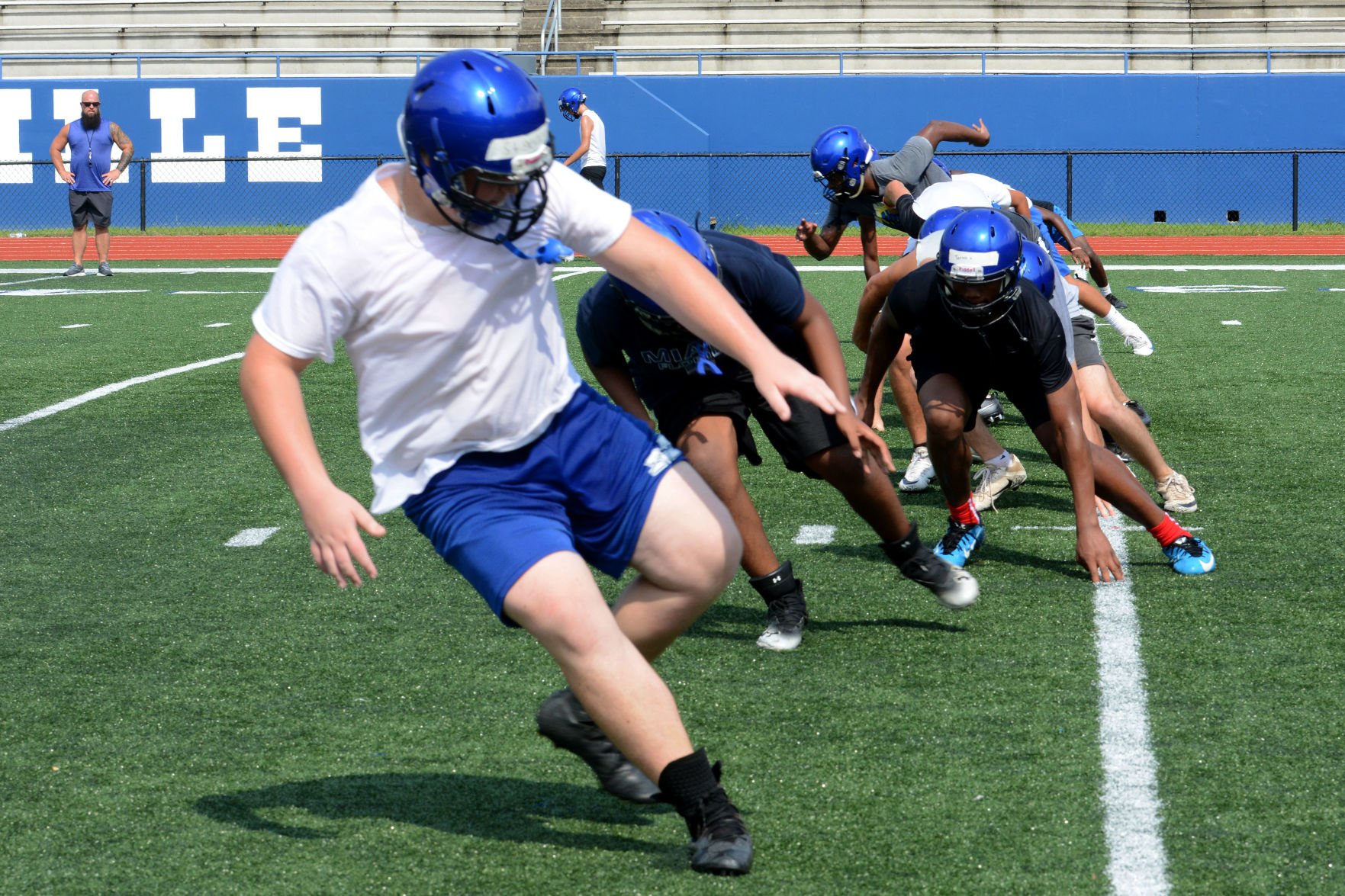 Mooresville football practice